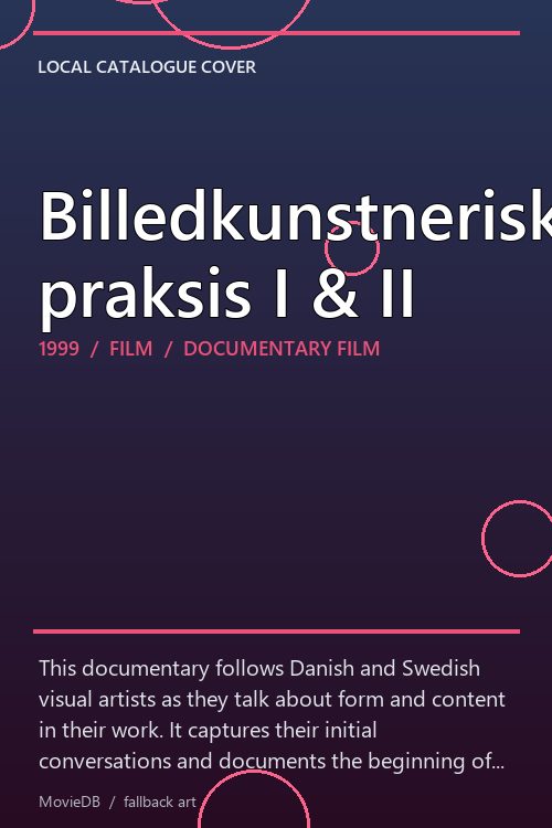 Billedkunstnerisk praksis I & II poster
