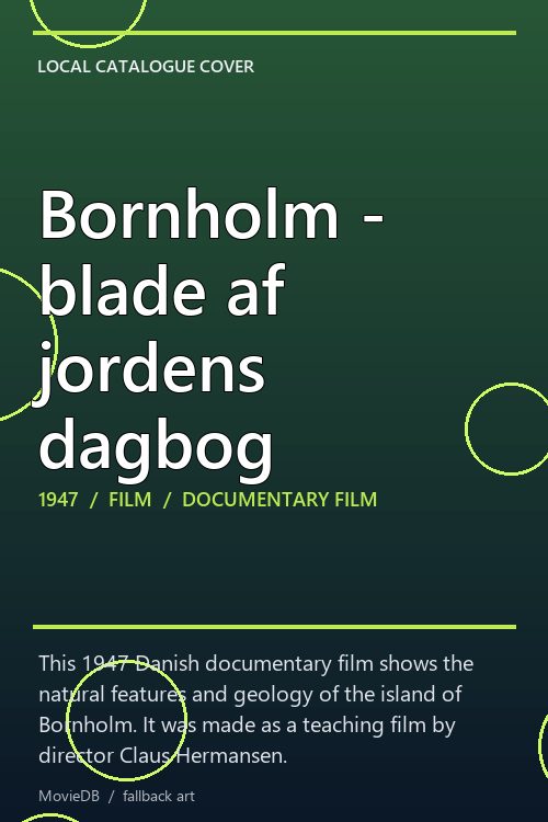 Bornholm - blade af jordens dagbog poster
