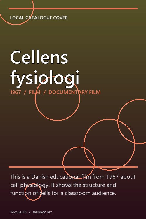 Cellens fysiologi poster