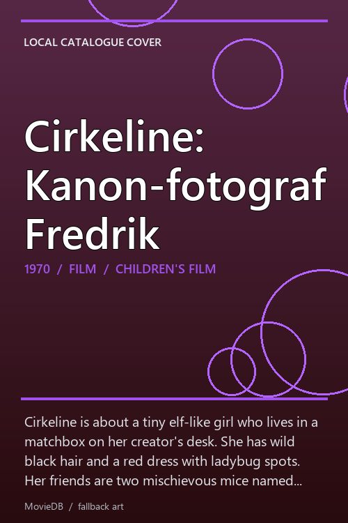 Cirkeline: Kanon-fotograf Fredrik poster