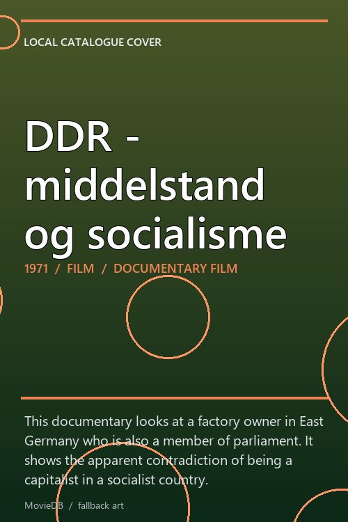 DDR - middelstand og socialisme poster