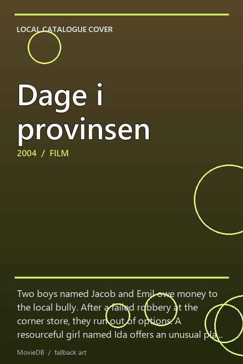 Dage i provinsen poster