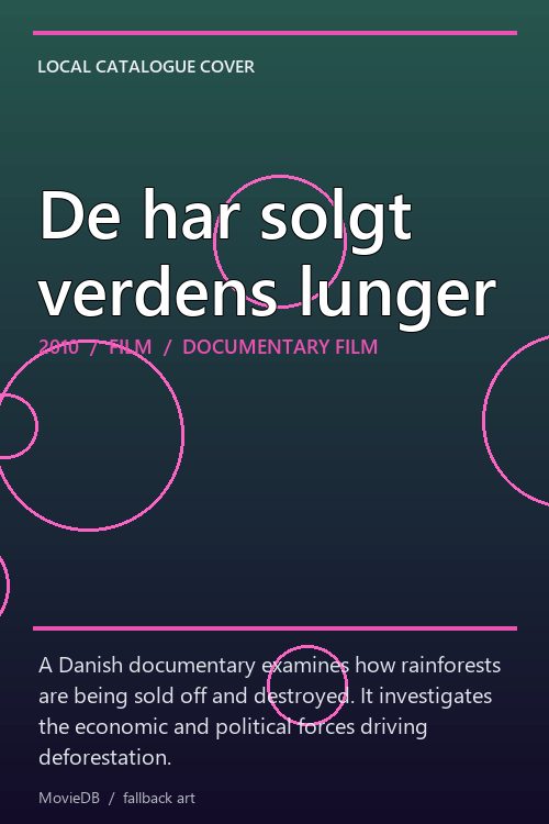 De har solgt verdens lunger poster