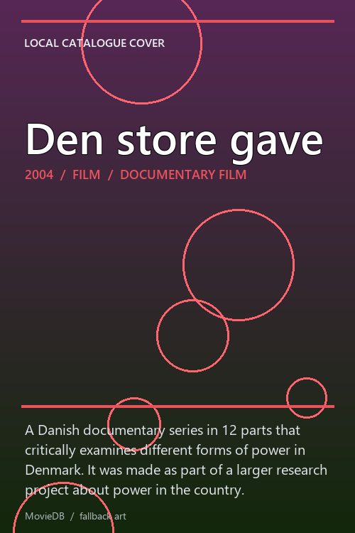 Den store gave poster