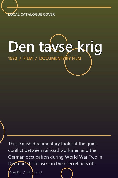 Den tavse krig poster