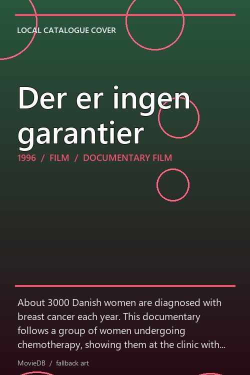 Der er ingen garantier poster