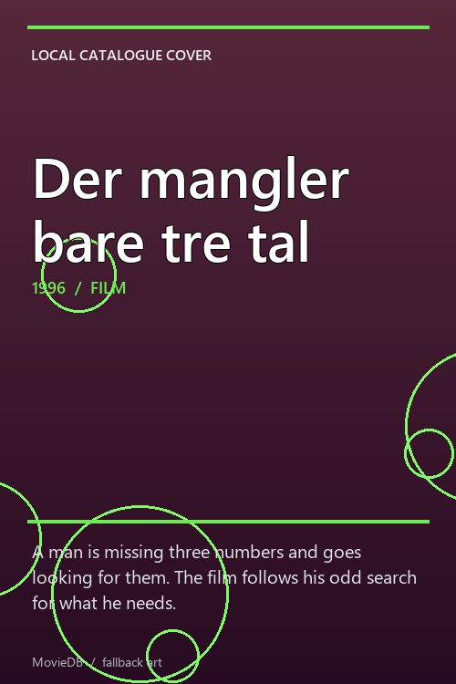 Der mangler bare tre tal poster