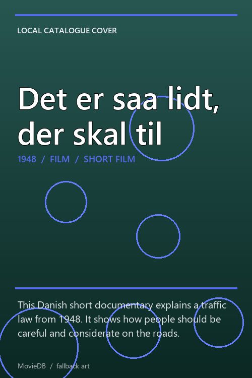 Det er saa lidt, der skal til poster