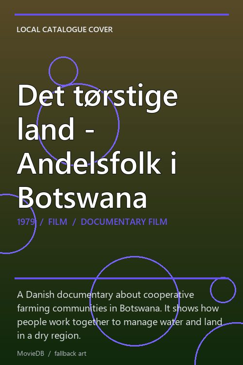 Det tørstige land - Andelsfolk i Botswana poster