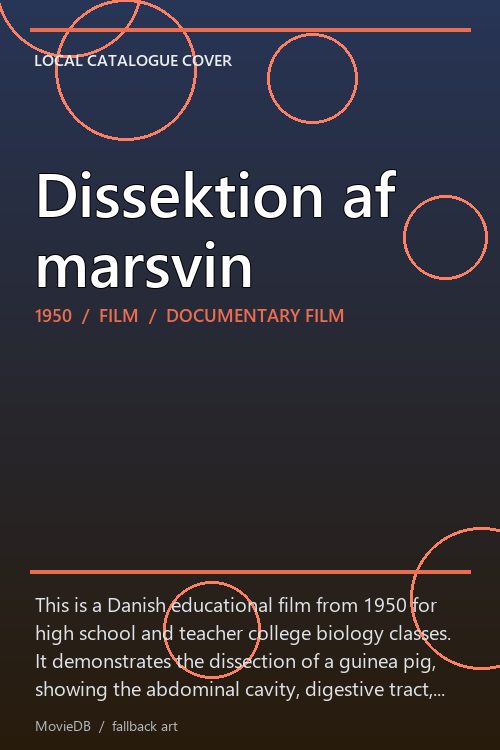 Dissektion af marsvin poster