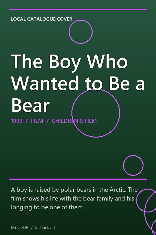 The Boy Who Wanted to Be a Bear poster