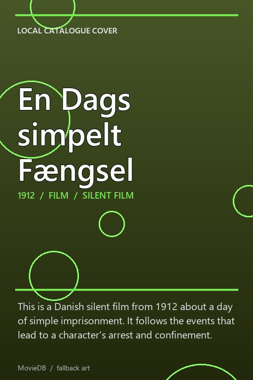 En Dags simpelt Fængsel poster