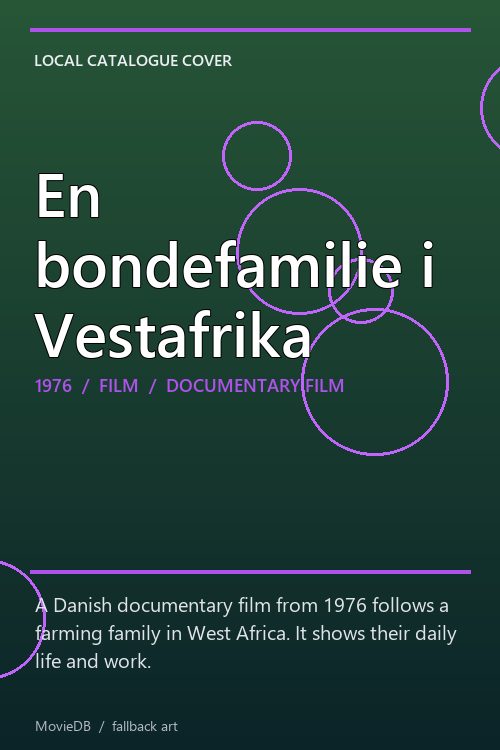 En bondefamilie i Vestafrika poster