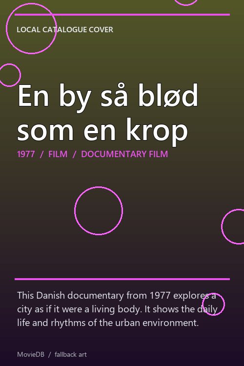 En by så blød som en krop poster