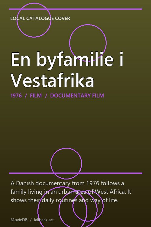 En byfamilie i Vestafrika poster