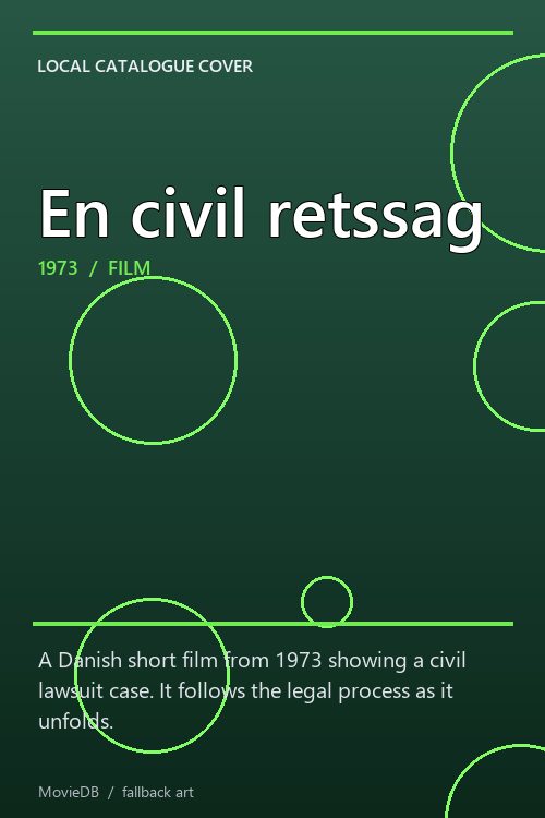 En civil retssag poster