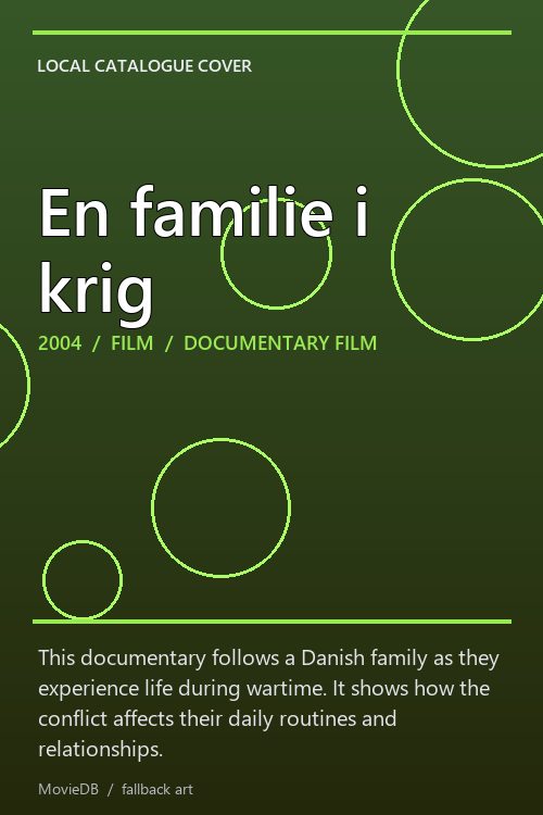 En familie i krig poster