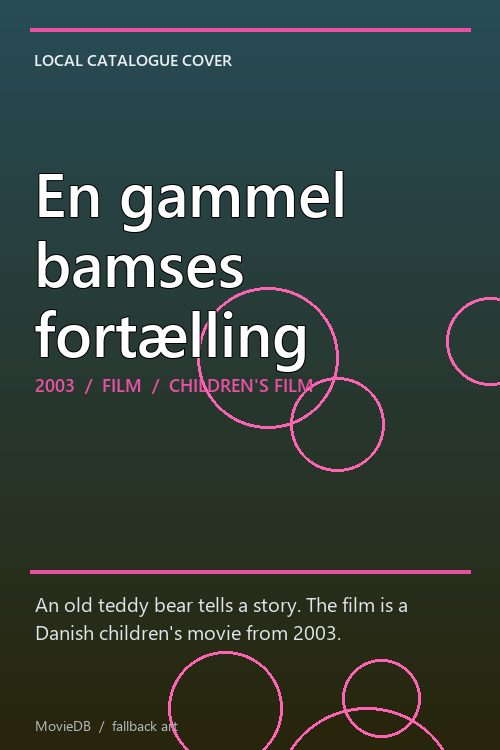 En gammel bamses fortælling poster