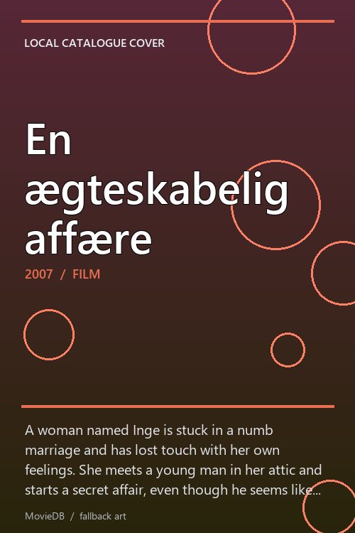 En ægteskabelig affære poster