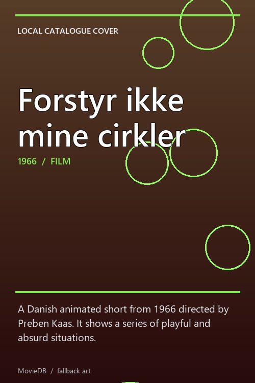 Forstyr ikke mine cirkler poster