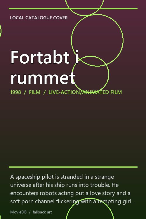 Fortabt i rummet poster