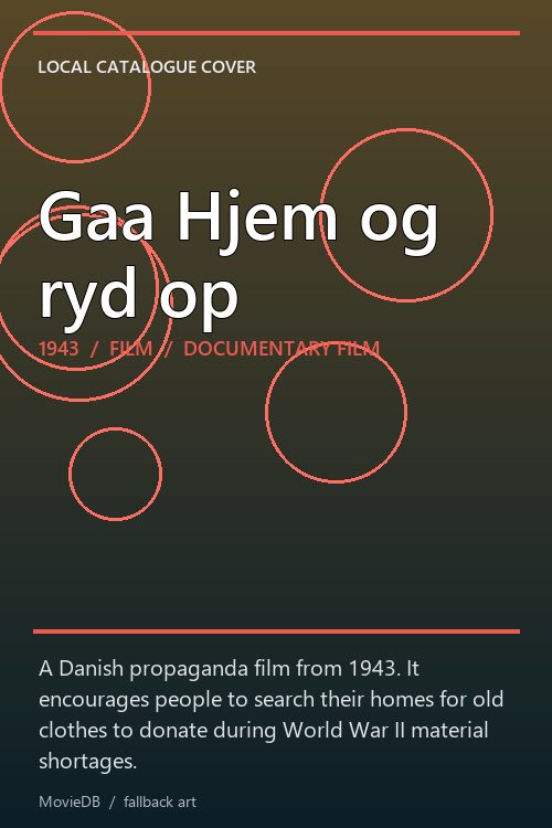 Gaa Hjem og ryd op poster