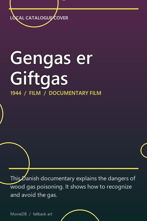 Gengas er Giftgas poster