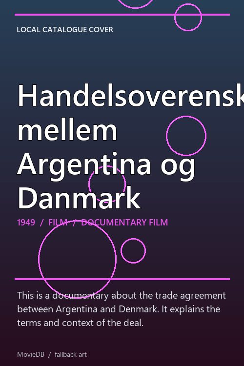 Handelsoverenskomsten mellem Argentina og Danmark poster