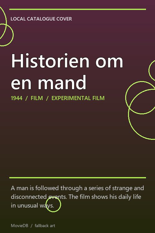 Historien om en mand poster
