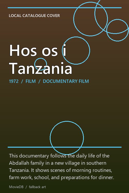 Hos os i Tanzania poster