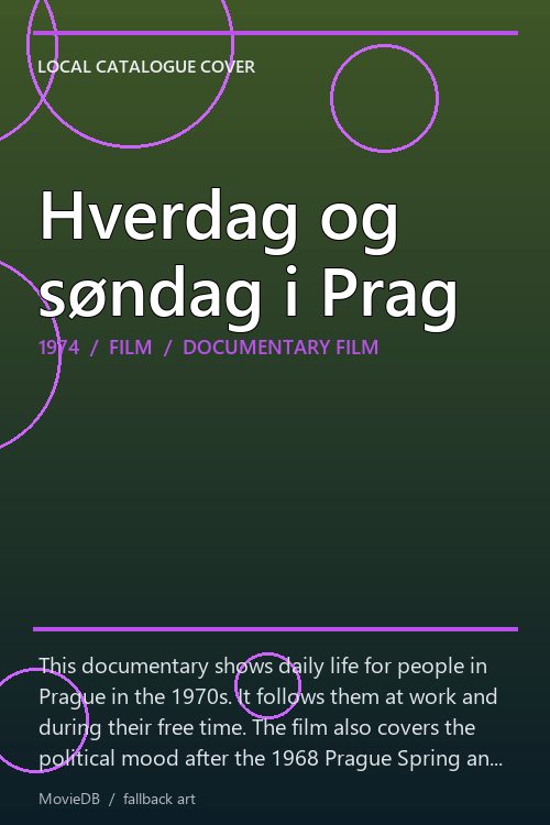 Hverdag og søndag i Prag poster