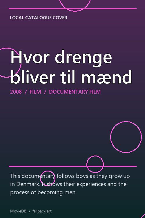 Hvor drenge bliver til mænd poster