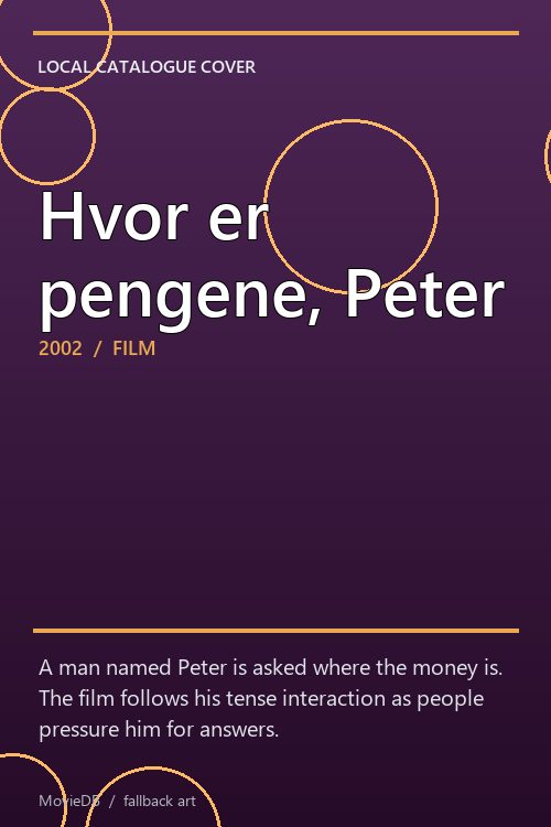 Hvor er pengene, Peter poster