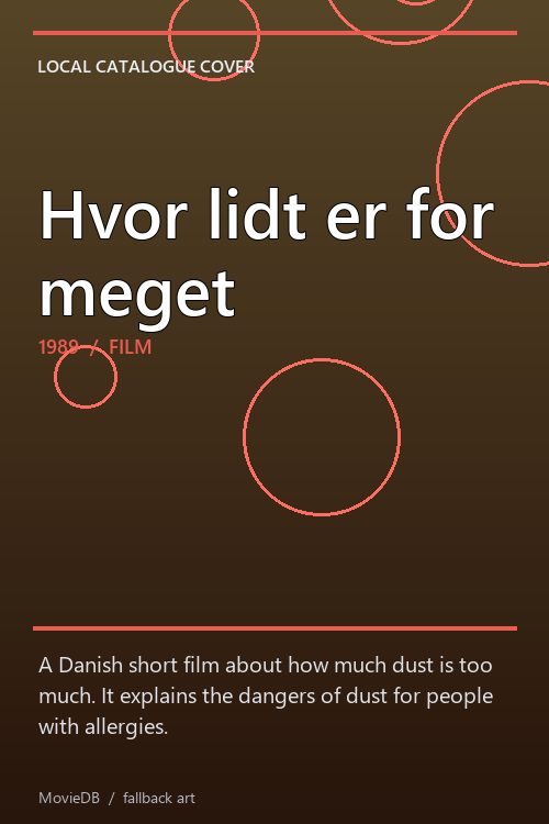 Hvor lidt er for meget poster