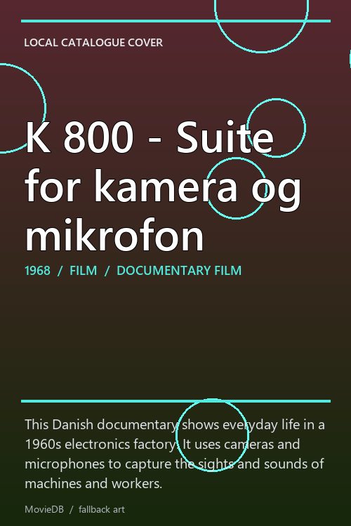 K 800 - Suite for kamera og mikrofon poster