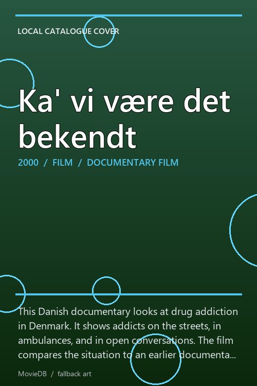 Ka' vi være det bekendt poster