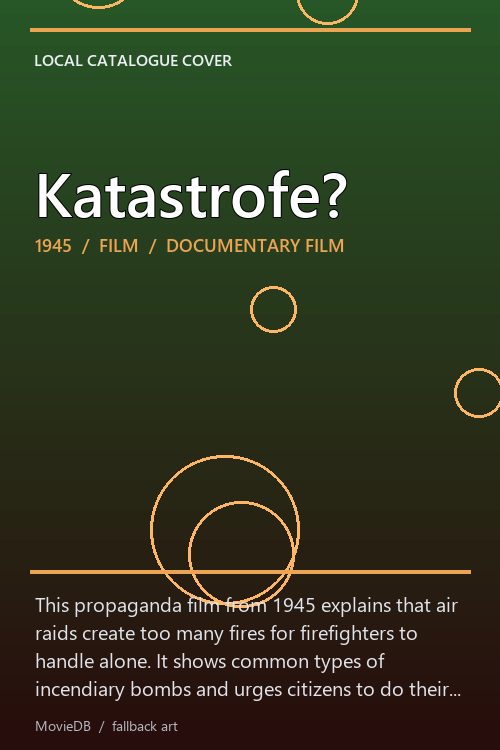 Katastrofe? poster