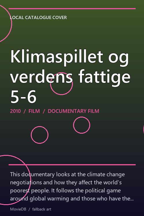 Klimaspillet og verdens fattige 5-6 poster