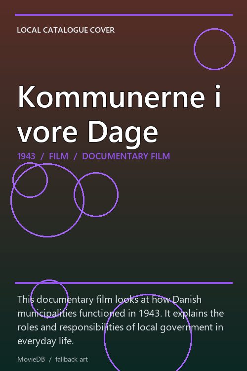 Kommunerne i vore Dage poster