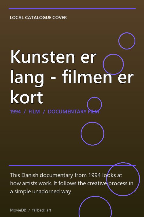Kunsten er lang - filmen er kort poster