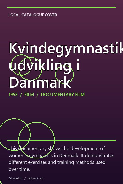 Kvindegymnastikkens udvikling i Danmark poster