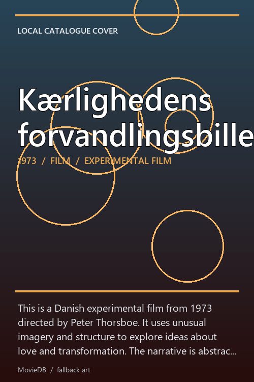 Kærlighedens forvandlingsbilleder poster