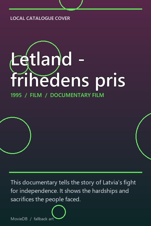 Letland - frihedens pris poster