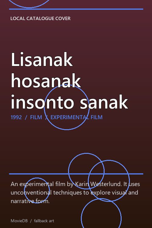 Lisanak hosanak insonto sanak poster