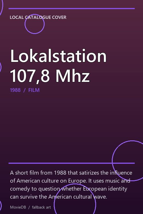 Lokalstation 107,8 Mhz poster