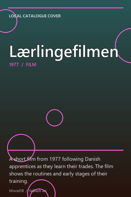 Lærlingefilmen poster