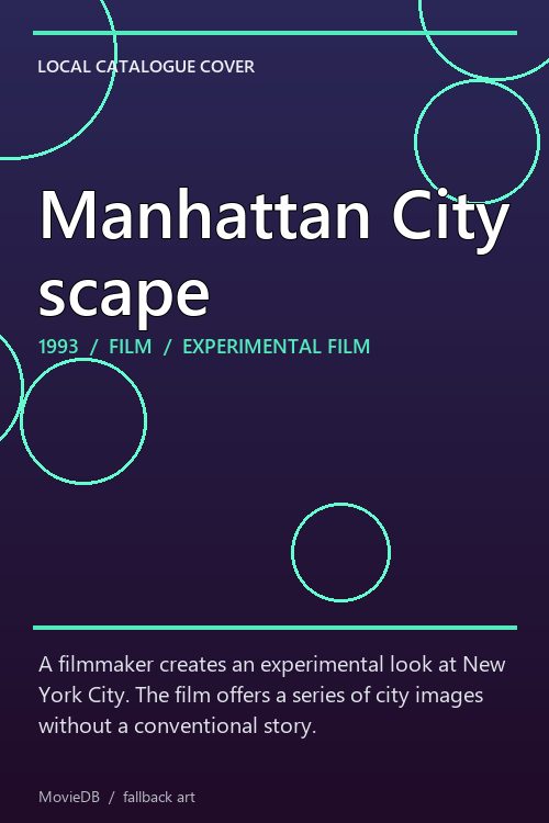 Manhattan City scape poster