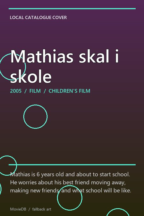 Mathias skal i skole poster