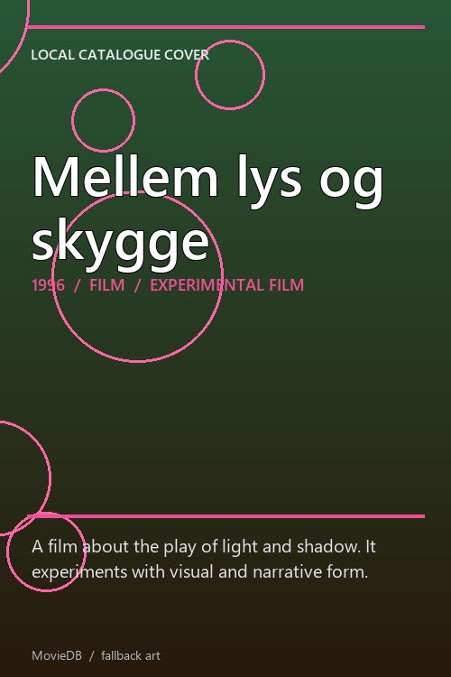 Mellem lys og skygge poster