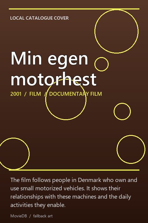 Min egen motorhest poster